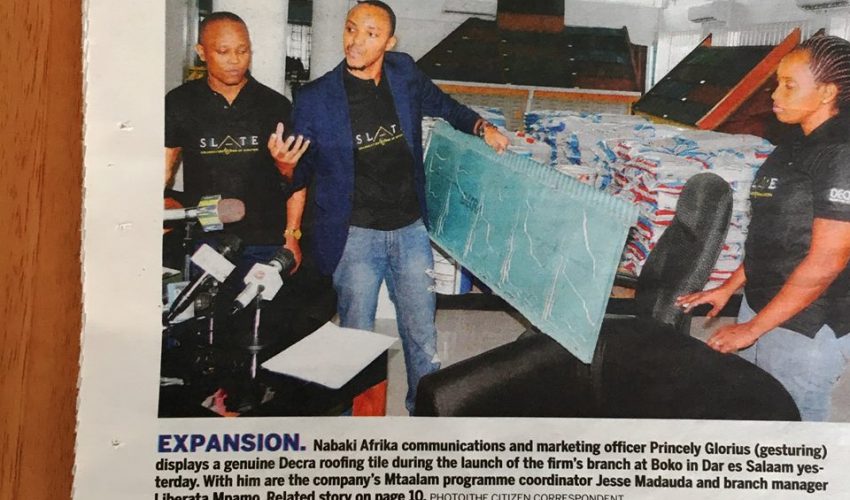 Decra® exclusive distributor, Nabaki Afrika in the news 1